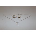 A 9ct gold fine link necklace, approx. 2gms