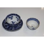 An Oriental blue and white tea bowl; and another O