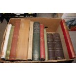 A box of antiquarian books