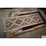 An approx. 6'2" x 2' Chobi Kelim runner