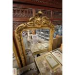 A gilt framed bevel edged mirror