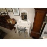 A shabby chic type dressing table; and a distresse