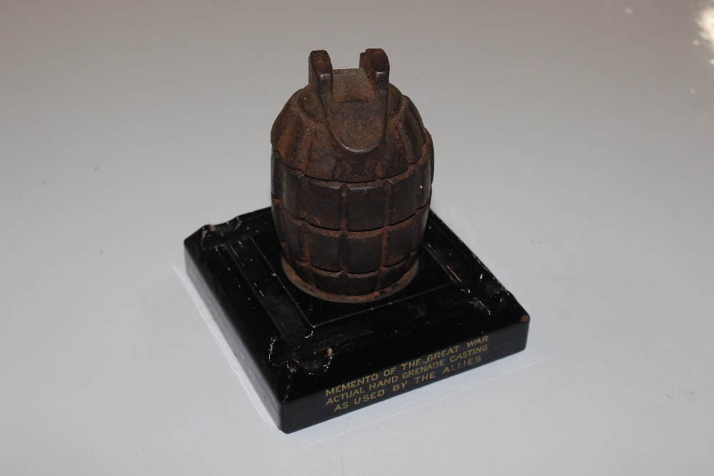 A WW1 grenade inkwell