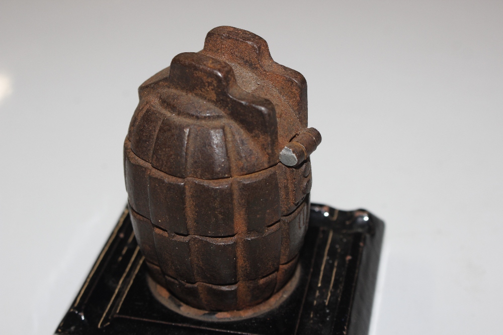 A WW1 grenade inkwell - Image 2 of 5