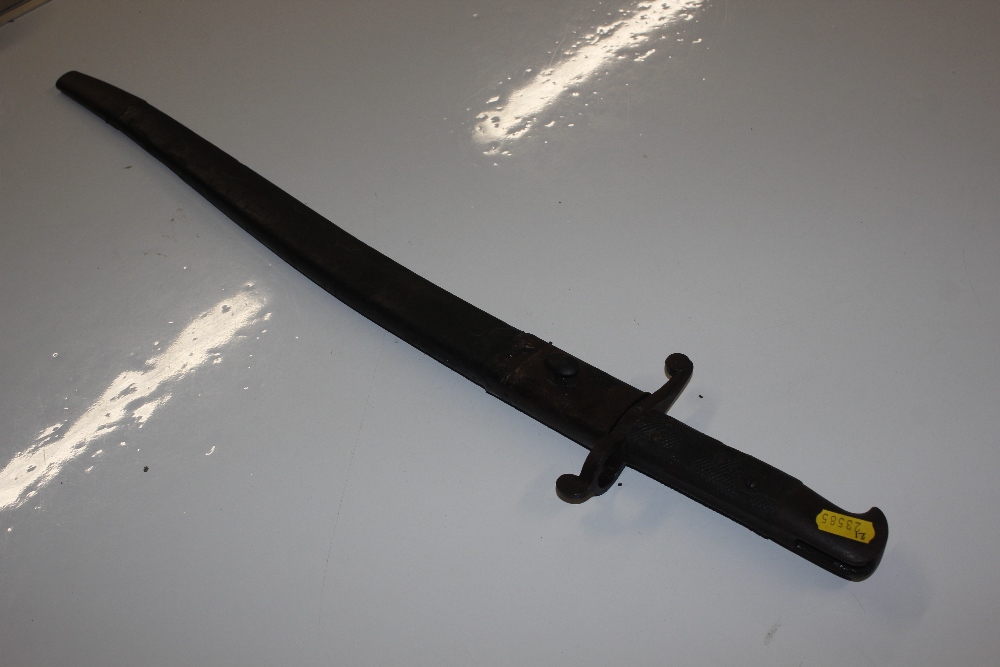 An 1856 pattern artillery sword bayonet