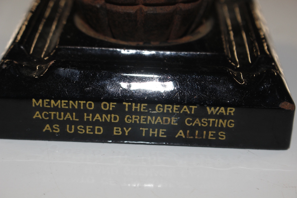 A WW1 grenade inkwell - Image 3 of 5