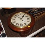 A mahogany cased Fusee wall clock by Walker