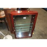 A wall mounting display cabinet with key