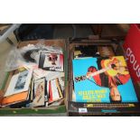 Two boxes containing various LPs