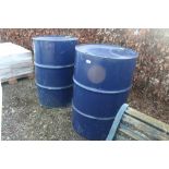 Two 45 gallon drums