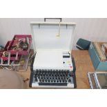 An Olympia Traveller Deluxe typewriter