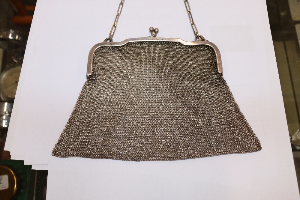 A silver framed and meshwork evening bag, approx. - Image 8 of 20