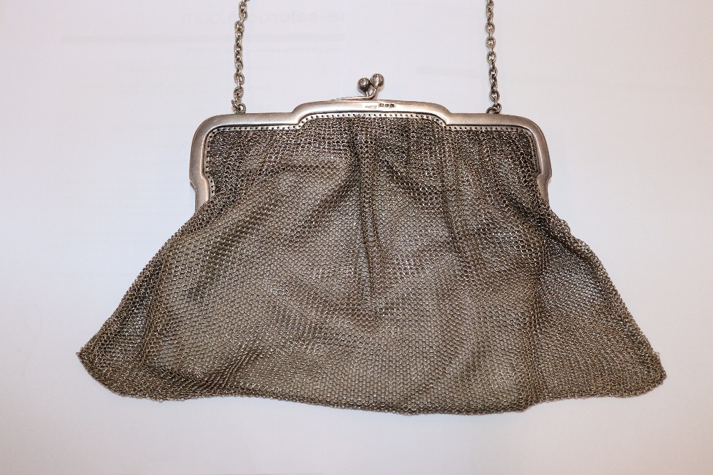A silver framed and meshwork evening bag, approx. - Image 15 of 20