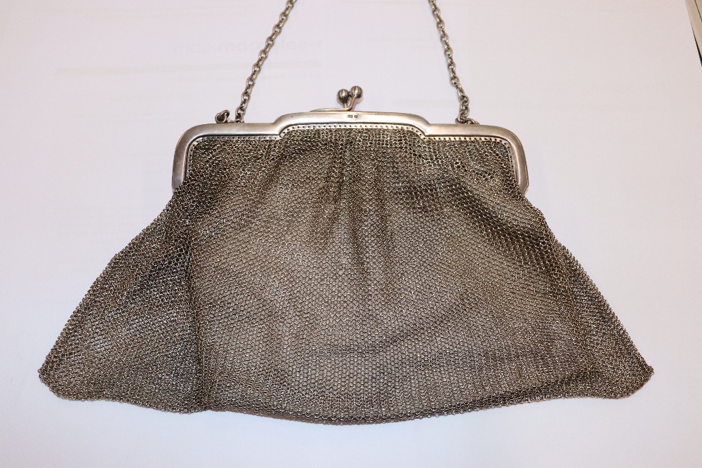 A silver framed and meshwork evening bag, approx. - Image 13 of 20