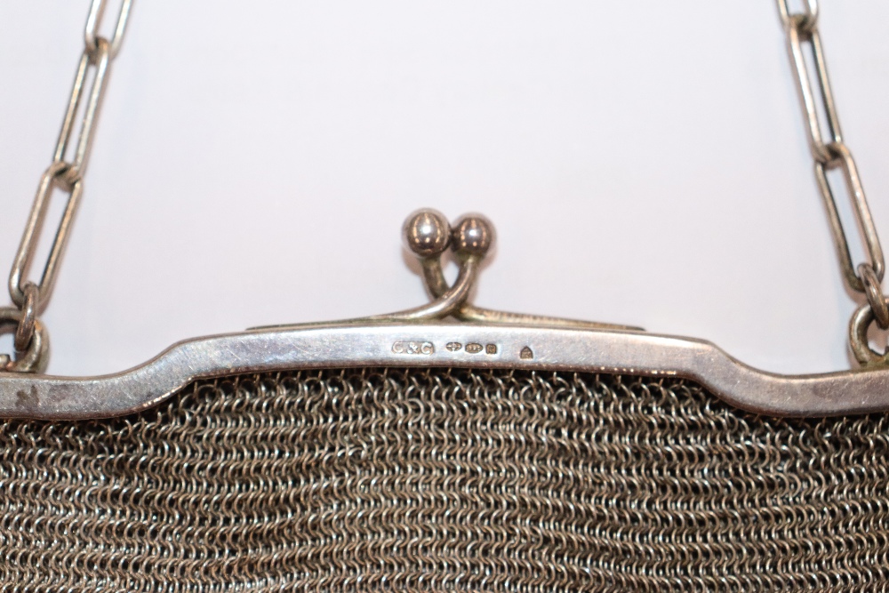 A silver framed and meshwork evening bag, approx. - Image 10 of 20