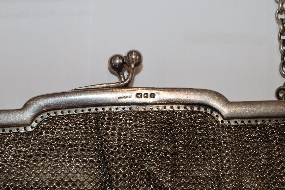 A silver framed and meshwork evening bag, approx. - Image 16 of 20