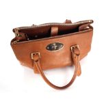 A Mulberry large double zip "Bayswater" bag in Oak