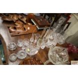 A collection of glassware to include Stuart crysta