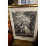 A 19th Century French print - Venus and Adonis, an