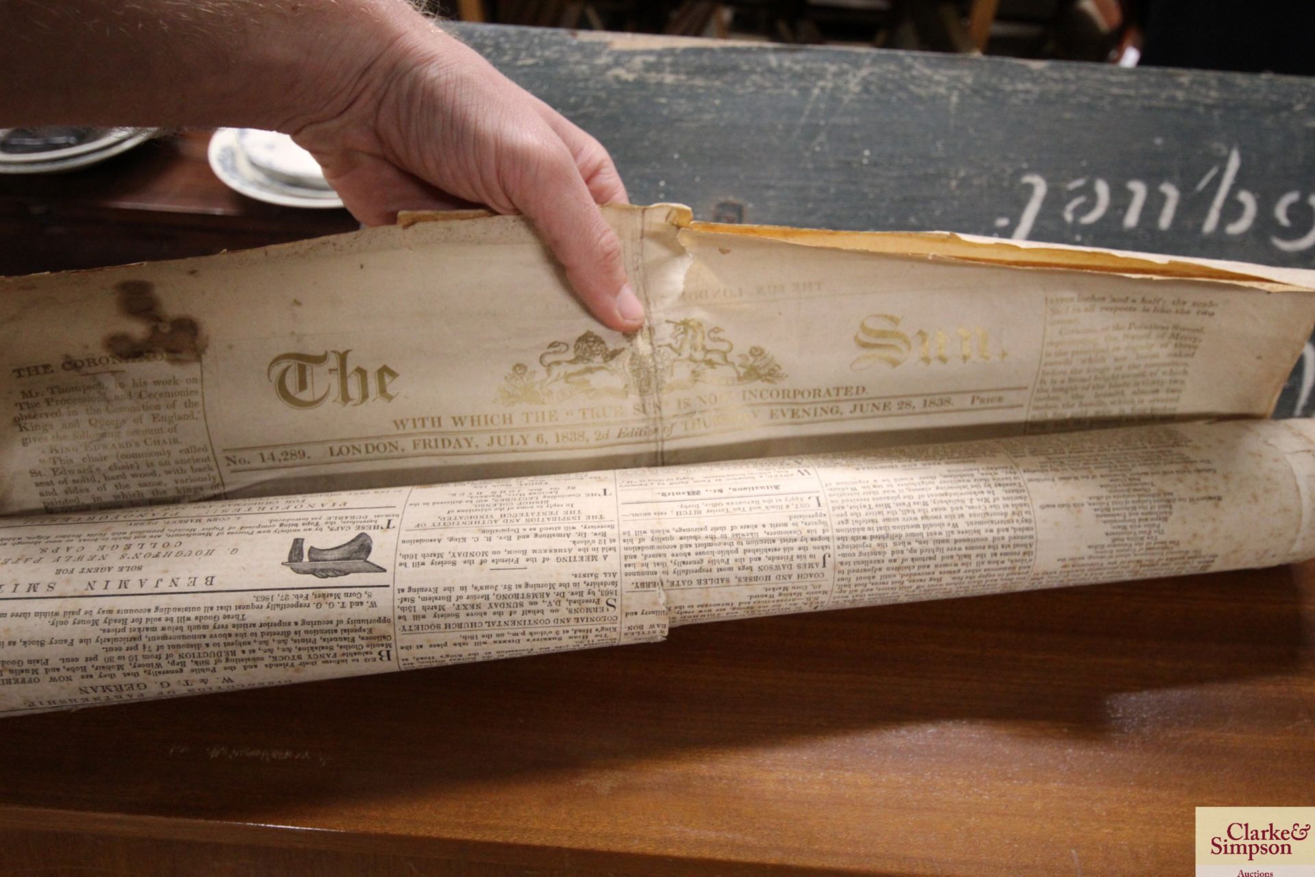 A roll of Victorian documents - Image 2 of 2