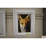 B.W. Acrylic study of a fox