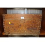 A Restorine Remedies wooden storage box