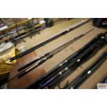 An NGT carp storker 8' two piece fishing rod and a
