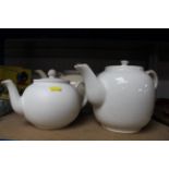 Three glazed teapots