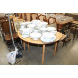 A dinette drop leaf table together with a set of f