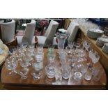 A quantity of various glassware to include coloure