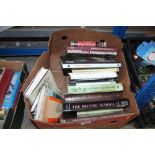 A box of various books