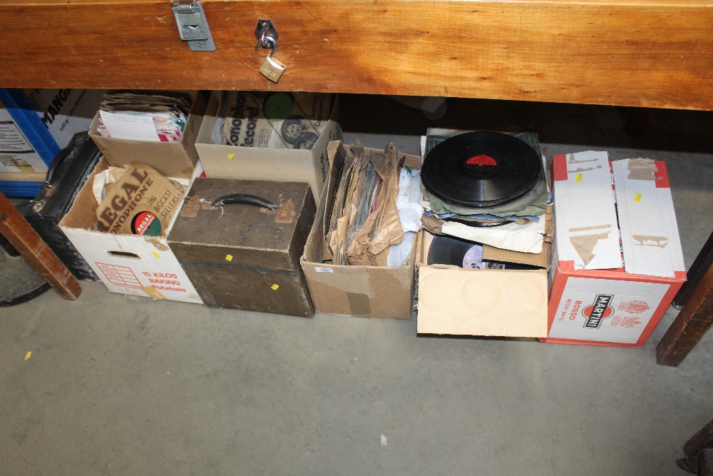 A large quantity of various records