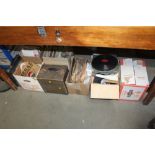 A large quantity of various records