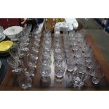 A quantity of table glassware to include pot and c