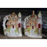 Two Staffordshire flat back figures AF