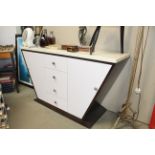 A modern Art Deco style side board fitted four dra