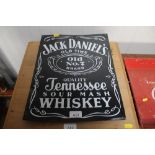 A reproduction Jack Daniels sign