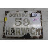 A "Borough 59 Harwich" sign