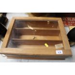 A pine display case