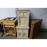 A painted bedside cabinet fitted single drawer tog