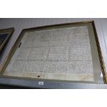 A framed and glazed indenture