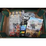 A box containing K'nex building toys