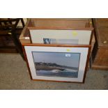 A photograph of Southwold (pre pier renovation) a coloured print of The Cutty Sark and another