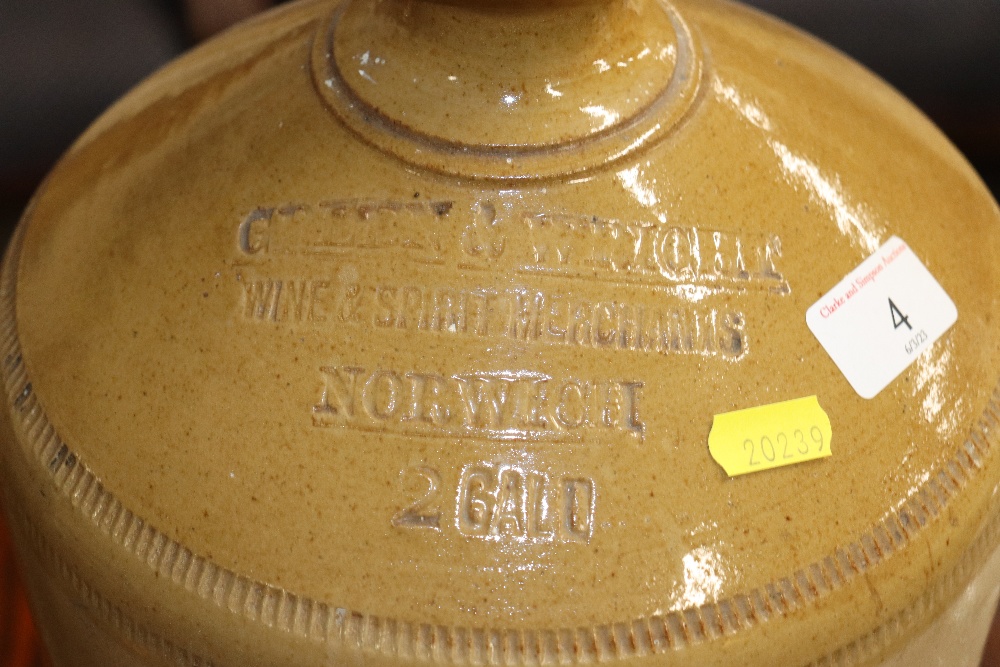 A stone glazed flagon for a Norwich brewery - Image 2 of 2