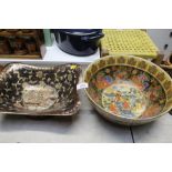 An Oriental decorated bowl and one other