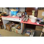 A mid 20th Century formica topped kitchen table fi