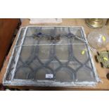 Four leaded glass panels