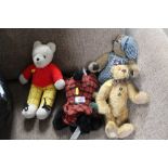 A Real soft toy Rupert Bear, a Gund dog, a Boyds B