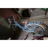 A ladies Pendleton seven speed bicycle with front mounted basket,