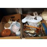 Two boxes of various sundry items to include stora